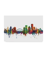 Michael Tompsett Rochester New York Skyline Ii Canvas Art - 20" x 25"