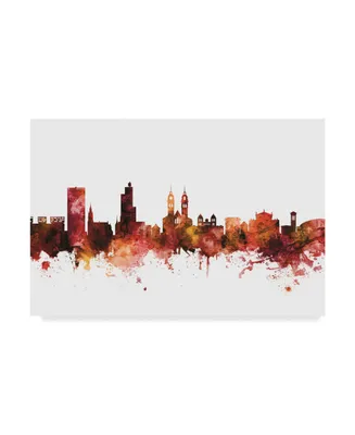 Michael Tompsett Winterthur Switzerland Skyline Red Canvas Art