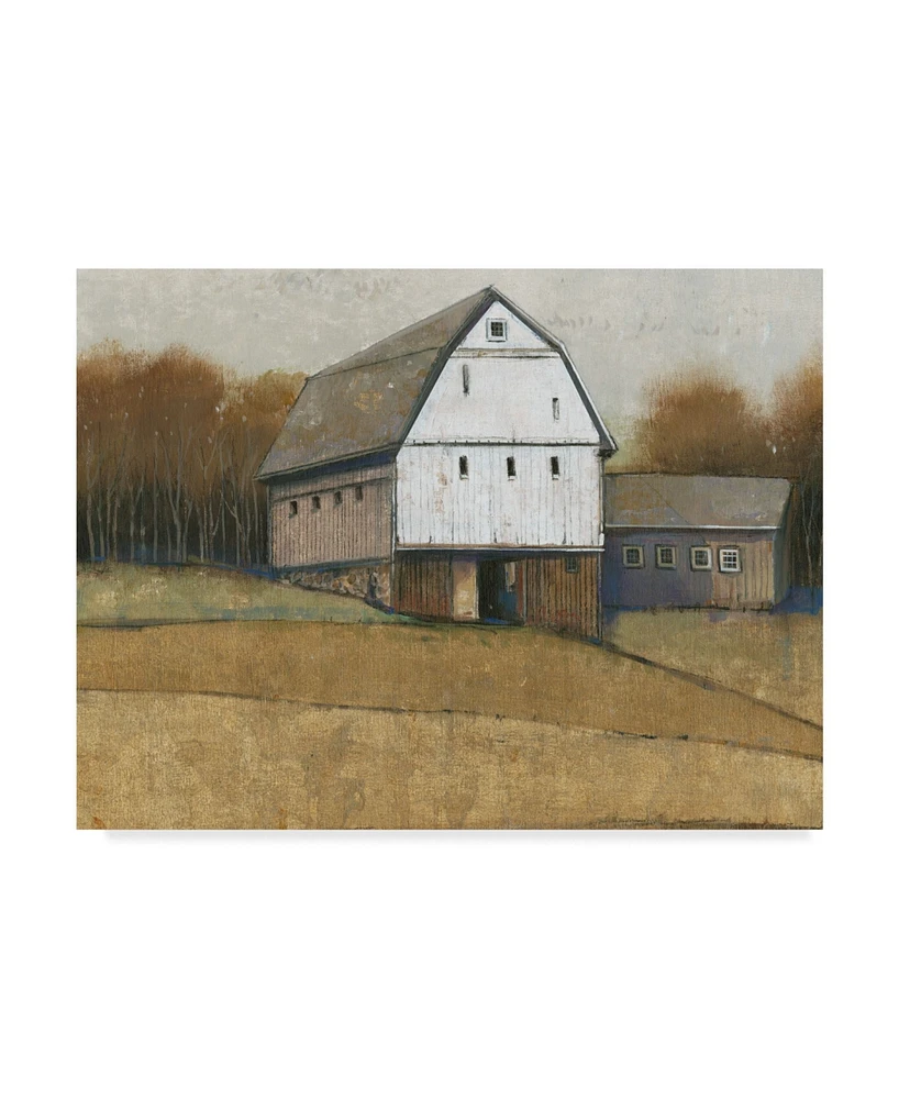 Tim Otoole White Barn View Ii Canvas Art - 20" x 25"