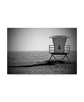 American School Lifeguard in Black and White Canvas Art