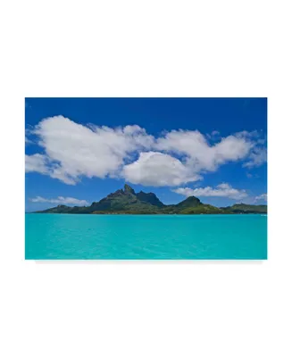 American School Love Over Bora Bora Canvas Art - 20" x 25"