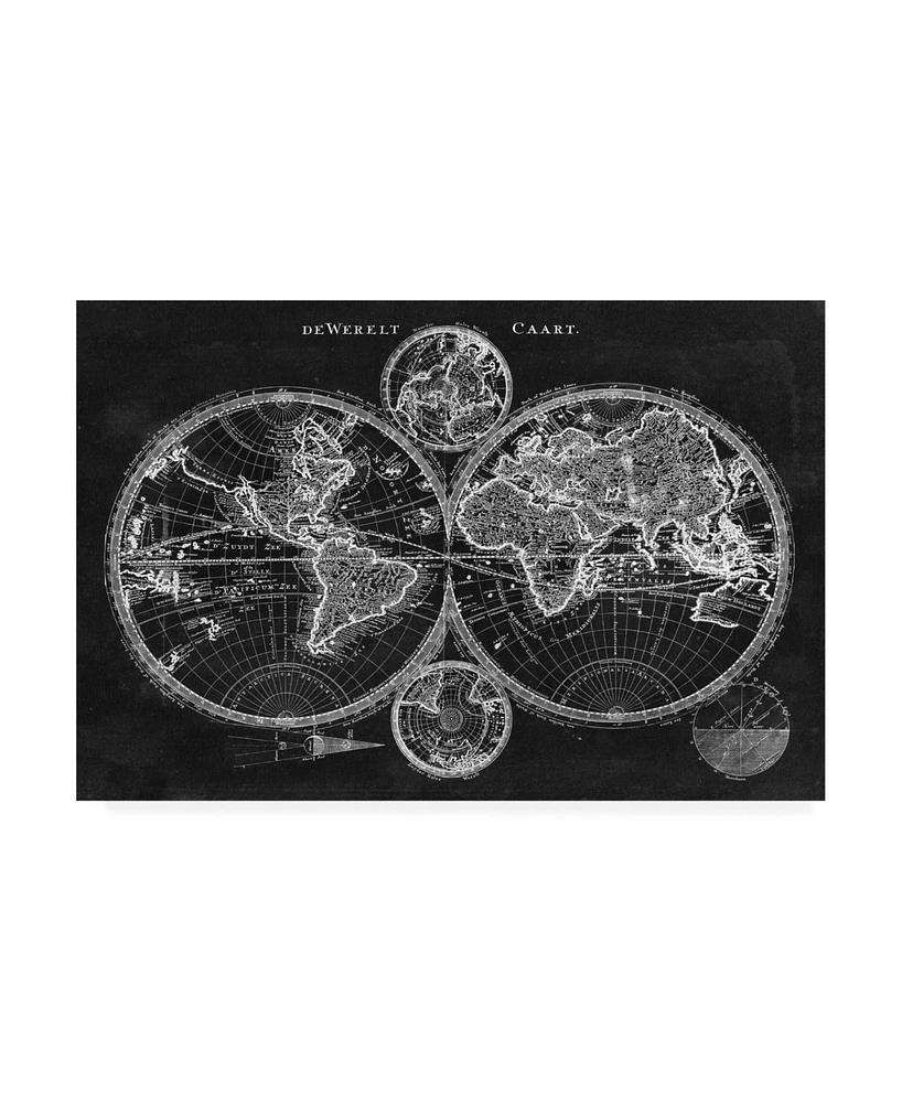 Studio W Charcoal World Map Canvas Art - 37" x 49"