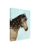 Fab Funky Horse Buckskin with Jeweled Bridle Canvas Art
