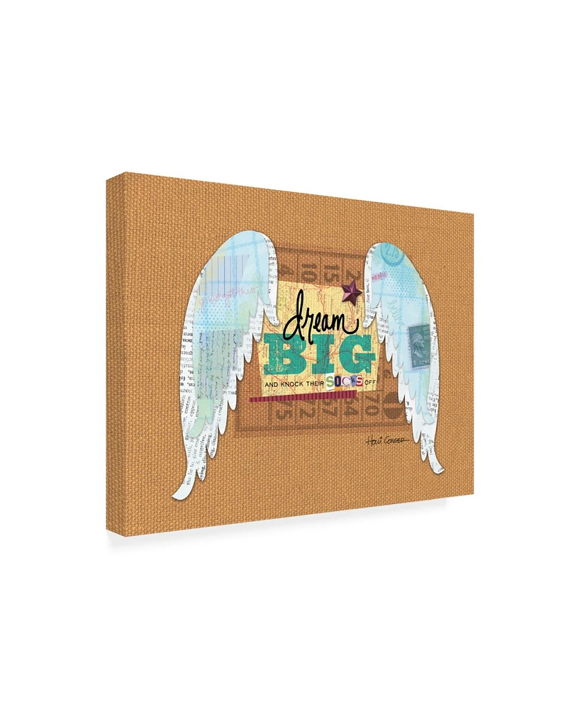 Holli Conger Dream Big Angel Wings Canvas Art - 27" x 33.5"