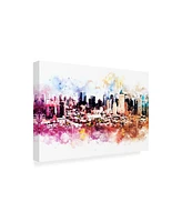 Philippe Hugonnard Nyc Watercolor Collection - Hells Kitchen Canvas Art - 27" x 33.5"