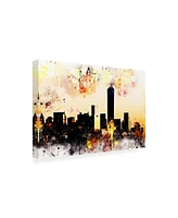 Philippe Hugonnard Nyc Watercolor Collection - Shadows and Lights Canvas Art - 27" x 33.5"