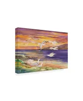 Kathleen Parr Mckenna Seagull Sunset Beach Canvas Art - 15" x 20"