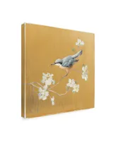 Danhui Nai Nuthatch on Gold Canvas Art