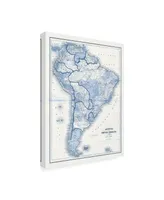 Vision Studio South America in Shades of Blue Canvas Art - 15.5" x 21"