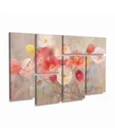 Li Bo Wild Poppies Multi Panel Art Set 6 Piece - 49" x 19"