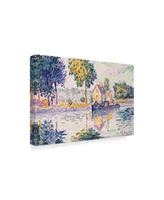 Paul Signac View of the Seine, Samois Canvas Art - 15" x 20"