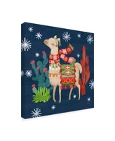 Mary Urban Lovely Llamas Iv Christmas Canvas Art - 15" x 20"