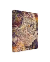 Michael Tompsett Cali Colombia City Map Ii Canvas Art - 15" x 20"