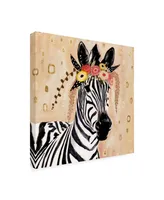 Victoria Borges Klimt Zebra I Canvas Art - 15" x 20"