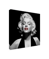 Chris Consani Halter Top Marilyn Red Lips Canvas Art