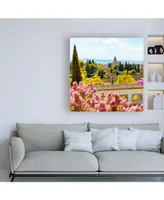 Philippe Hugonnard Made in Spain 3 Flowers of Alhambra with Fall Colors Canvas Art