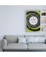 Philippe Hugonnard Dolce Vita Rome the Vatican Spiral Staircase Lime Green Ii Canvas Art - 36.5" x 48"