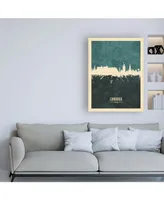 Michael Tompsett Edinburgh Scotland Skyline Teal Canvas Art