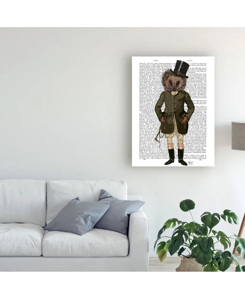 Fab Funky Hedgehog Rider, Full Canvas Art