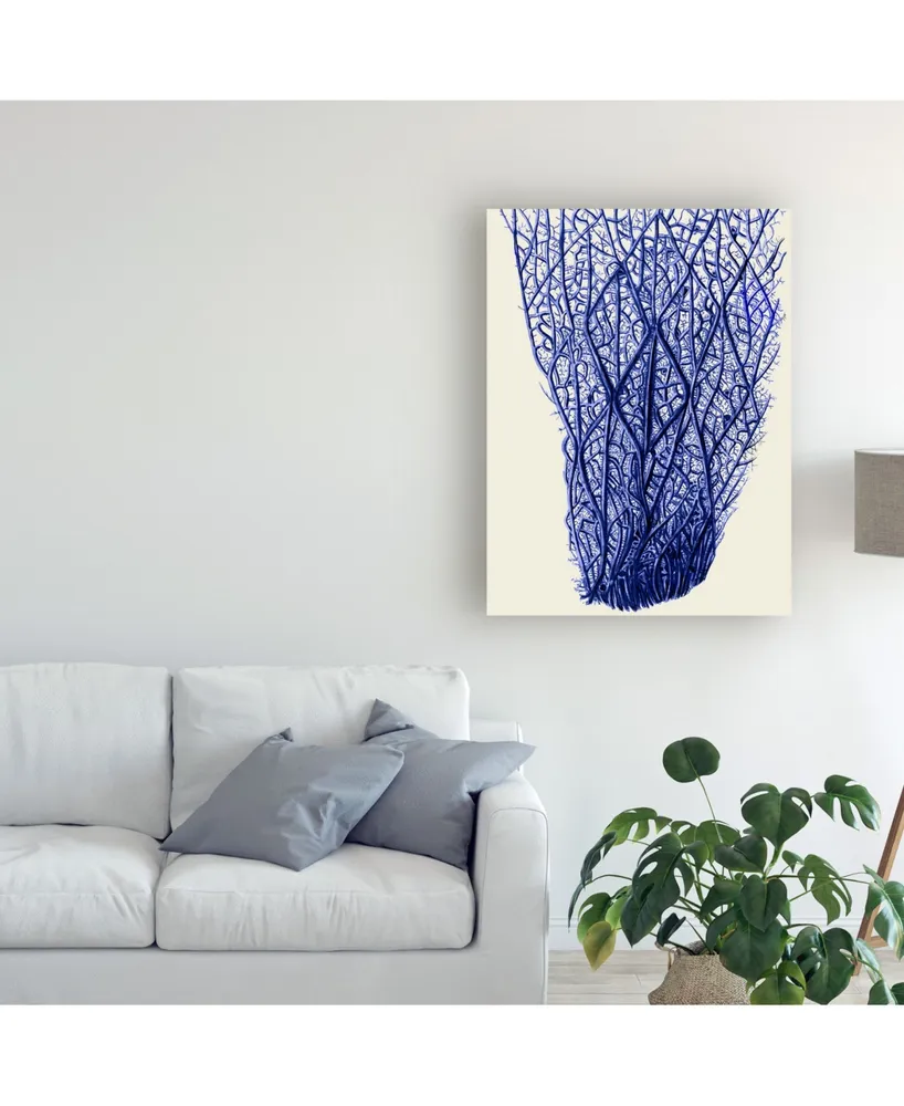 Fab Funky Blue Corals 2 F Canvas Art - 15.5" x 21"
