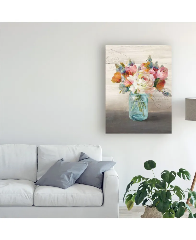 Danhui Nai French Cottage Bouquet Ii Crop Canvas Art - 15.5" x 21"