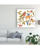 Jane Maday Birds and Berries Iv Canvas Art - 19.5" x 26"