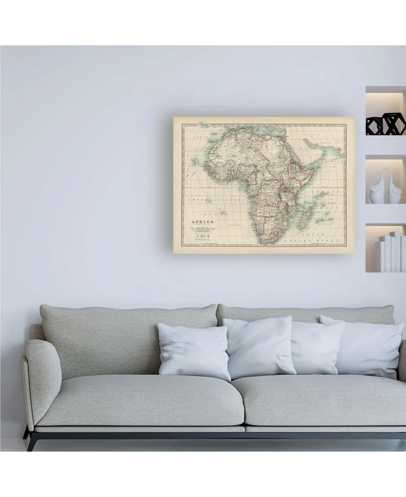 Johnston Johnstons Map of Africa Canvas Art