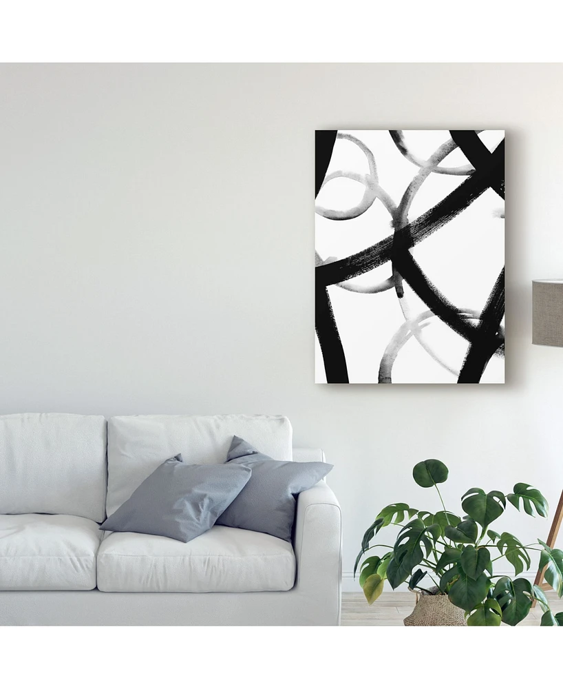 Grace Popp Monochrome Ripple I Canvas Art - 37" x 49"