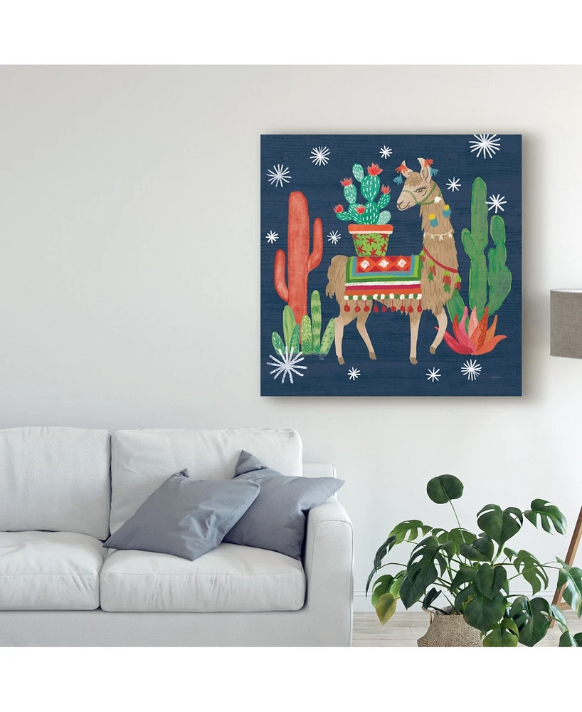 Mary Urban Lovely Llamas Iii Christmas Canvas Art - 27" x 33"