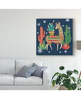 Mary Urban Lovely Llamas Iii Christmas Canvas Art - 27" x 33"