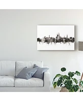 Michael Tompsett Winchester England Skyline Black White Canvas Art - 15" x 20"