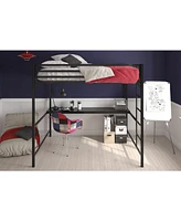 EveryRoom Mason Metal Full Loft Bed with Desk