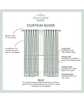 Exclusive Home Curtains Chateau Striped Faux Silk Pinch Pleat Curtain Panel Pair, 27" x 96"