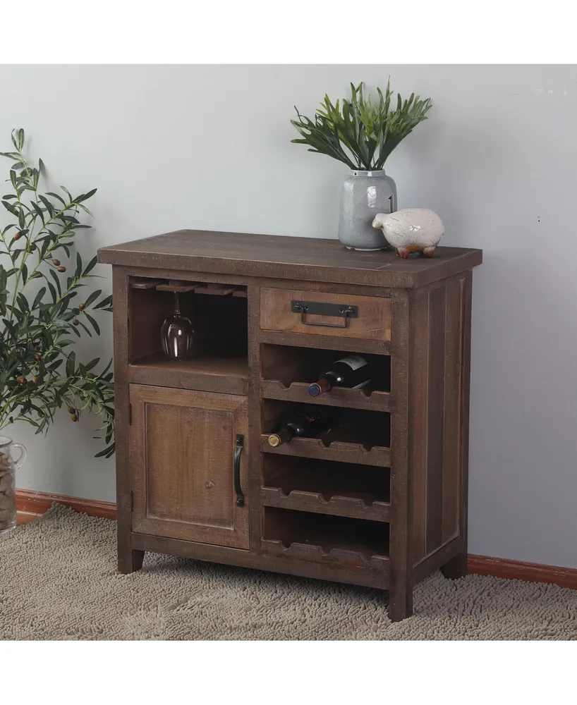 Luxen Home Wine Station Wood Console Cabinet