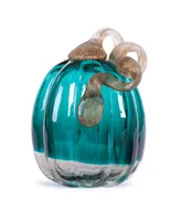 Glitzhome Crackle Glass Pumpkin