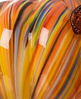 Glitzhome Striped Glass Large Pumpkin