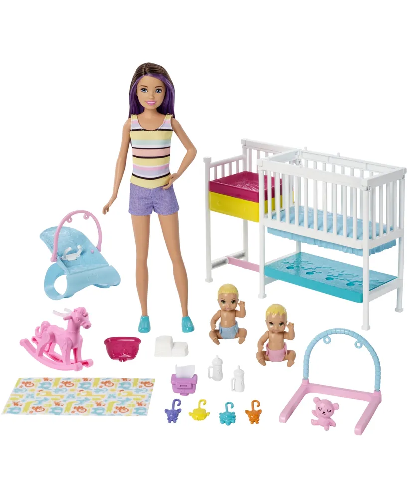 Barbie Skipper Babysitters Inc Nap ‘N' Nurture Nursery Dolls and Playset