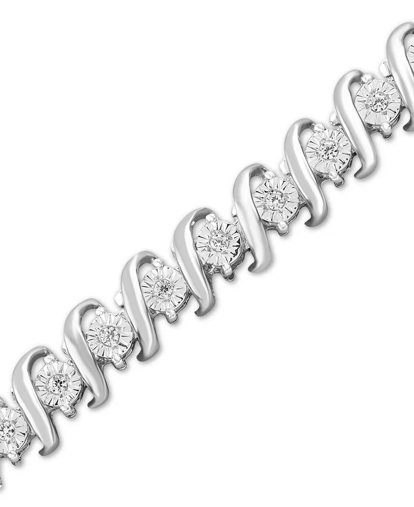 Diamond Tennis Bracelet in Sterling Silver (1/2 ct. t.w.)