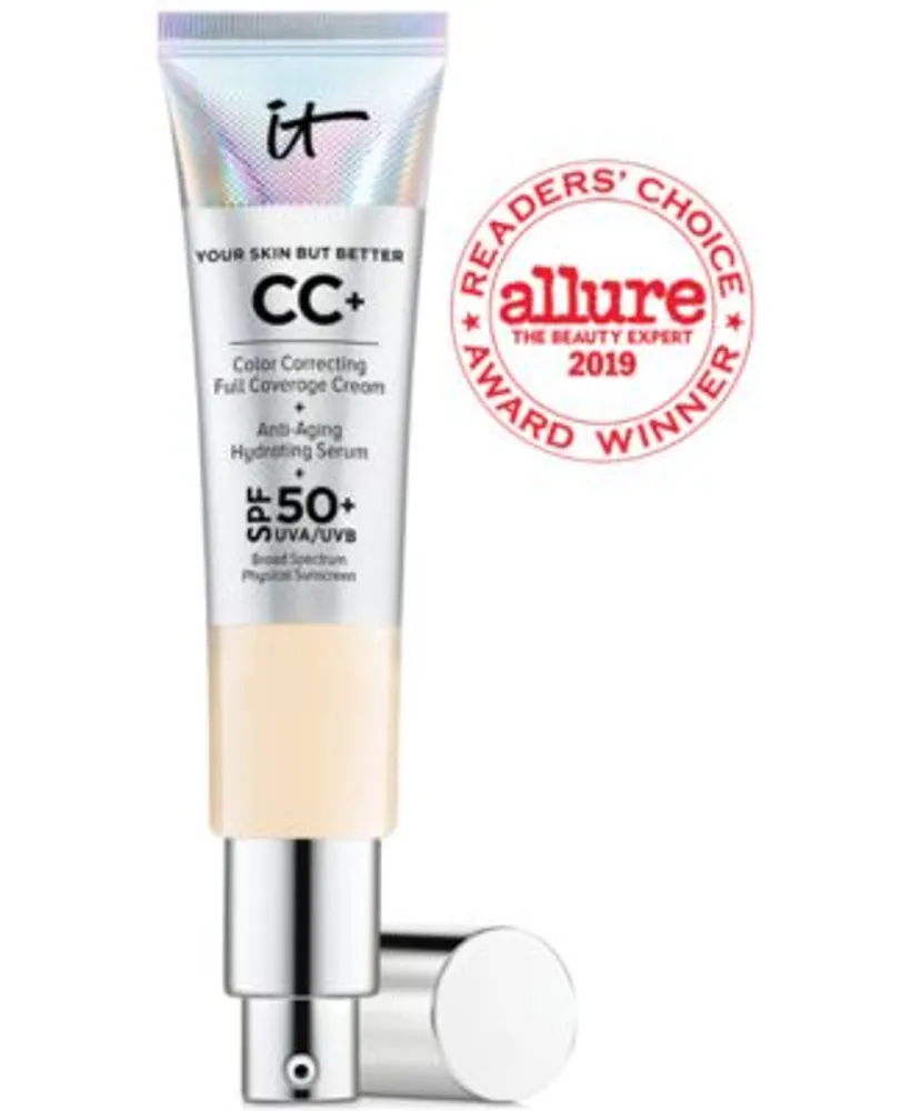 IT Cosmetics CC+ Cream Illumination with SPF 50+ - Macy's  It cosmetics cc  cream, Cc cream, Color correcting foundation