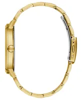 Guess Men's Diamond-Accent Gold-Tone Stainless Steel Bracelet Watch 44mm