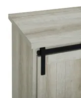 Walker Edison Modern Farmhouse Grooved Door Accent Tv Stand
