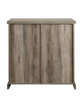 Walker Edison Rustic Farmhouse Barn Door Tv Stand