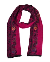 Simply Natural Women's Embroidered Alpaca-Wool Anastasia Scarf