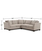 Elliot Ii 108" Fabric 2-Pc. Sleeper Sofa Sectional, Created for Macy's