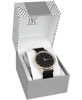 I.n.c. International Concepts Women's Jet-Tone Chain-Mesh Bracelet Watch 36mm, Created for Macy's