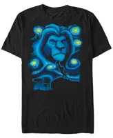 Disney Men's The Lion King Mufasa Starry Night Short Sleeve T-Shirt