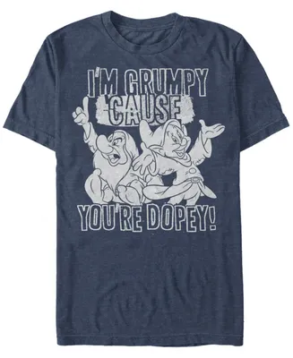 Disney Men's Snow White Grumpy Cause You're Dopey Short Sleeve T-Shirt