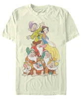 Disney Men's Snow White Seven Dwarf Stack Short Sleeve T-Shirt