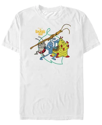 Disney Pixar Men's A Bug's Life Big Leaf Group Shot Short Sleeve T-Shirt