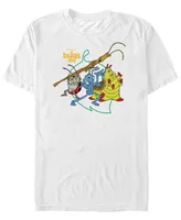 Disney Pixar Men's A Bug's Life Big Leaf Group Shot Short Sleeve T-Shirt